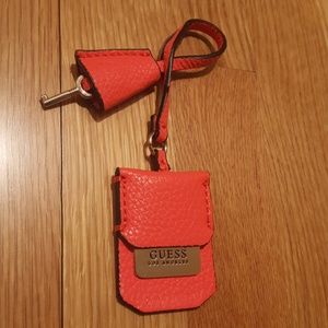 Coral Red Guess Keychain